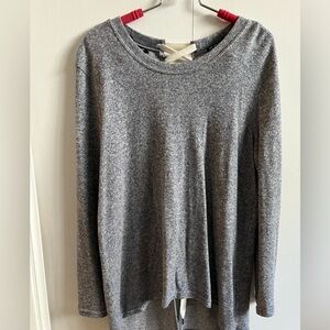 POOF Tie-back Gray Lightweight Sweater, Size M